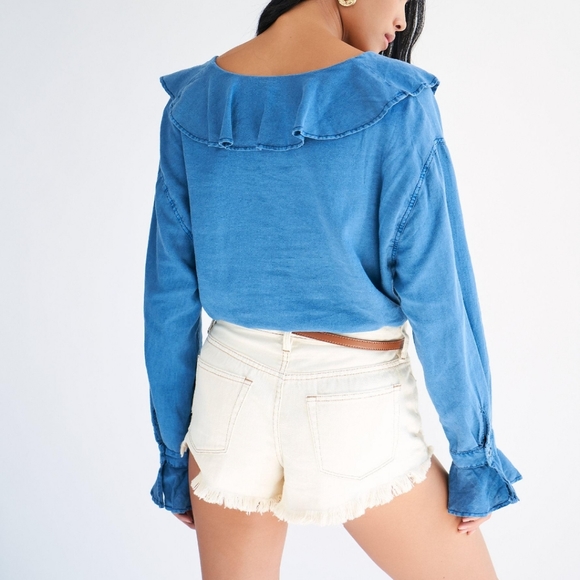 Free People Amber Ruffle Top - Picture 2 of 5